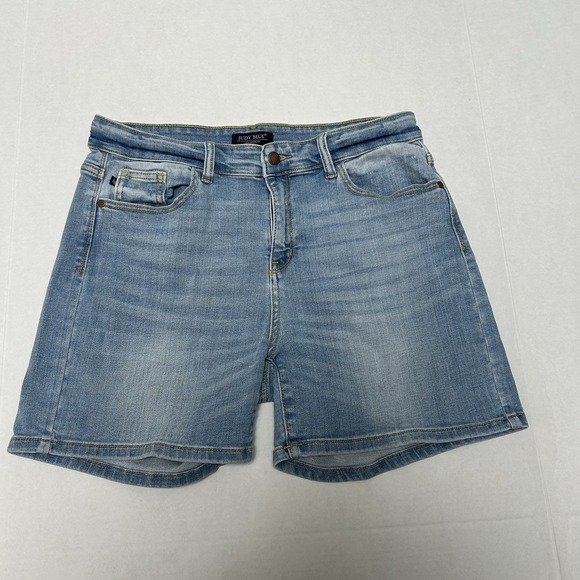 Judy‎ Blue Hi-Rise Mid Length Light Wash Denim Jean Shorts Size XL Style #15220 - Picture 4 of 5